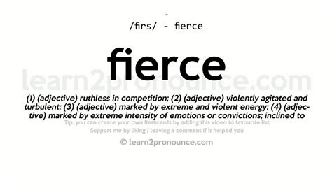 pronunciation of fierce